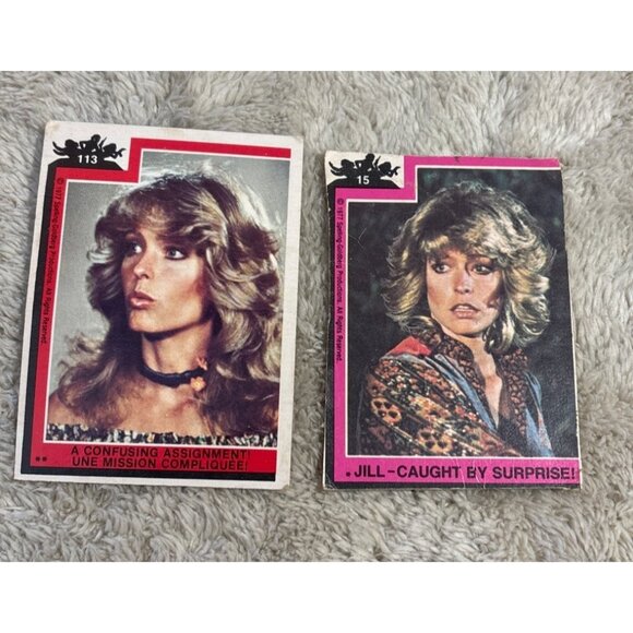 Vintage 1977 Charlies Angels Topps Trading Cards Lot Of 18 Farah Fawcett - Picture 11 of 11